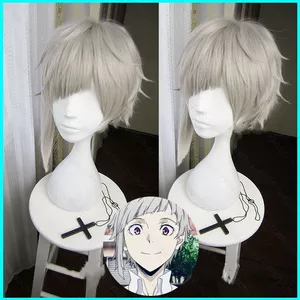 SY3 Bungo Đi Lạc Chó Nakajima Atsushi Cosplay Tóc Giả Bạc Halloween Trang Phục Hóa Trang Hiệu Suất Lông Tơ Tóc YS3