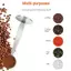 Muỗng cà phê bằng thép không gỉ 2 trong 1 TRTR 15 / 20 / 30ml Tamping Muỗng cà phê đa năng Bột búa Tamper để đo và định hình VN