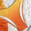 Bộ đồ bơi màu Gradient 3 trong 1 LACYESUK, Bộ đồ tắm Bikini dáng ôm Deep-V, Quần áo đi biển ngọt ngào Bộ đồ bơi không tay buộc dây cho nữ