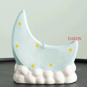 Giá cuộn muỗi DARON, Đầu đốt hương liệu bằng gốm hình mặt trăng, Hộp đựng hương chất lượng cao đơn giản thanh lịch Trang trí máy tính để bàn