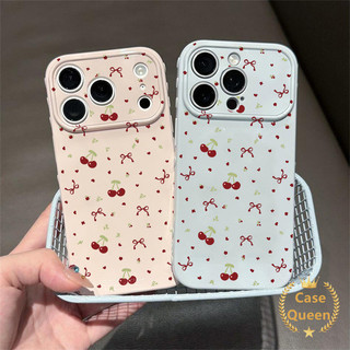 Tương thích với iPhone 17 15 16 14 11 12 13 Pro Max Air X XS Max 7 8 14 Plus Thời Trang Đơn Giản Toàn Màn Hình Màu Đỏ Nơ Anh Đào