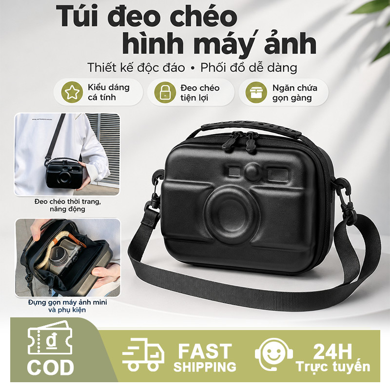 Túi đựng máy ảnh vỏ cứng chống sốc túi đựng máy film túi fujifilm đeo chéo bảo vệ di động