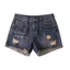 Quần short Denim nữ mùa hè a-Line Phong cách mới Phiên bản Hàn Quốc Hợp thời trang Thêu độc đáo dáng rộng rách-