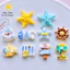 Set Charm Gắn Dép Hành Trình Đại Dương Sao Biển Kem Vàng Tàu Buồm Bãi Biển Nhiệt Đới Resin Cute 🌞⭐⛵🌴