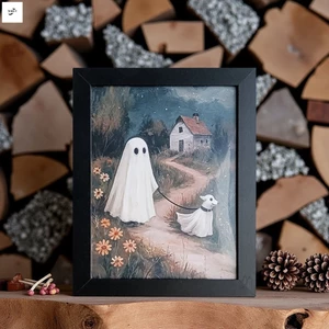 Halloween Phong Cách Retro Chân Đế Hình Thủ Công Tiện Lợi DIY Khung Hình Trang Trí Thích Hợp Cho Tác Phẩm Nghệ Thuật Học Tập