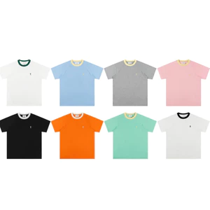 Chất Lượng Cao Xuân Hè Tình Yêu Thêu Raglan Tay Áo Thun Nữ Tay Ngắn Unisex Áo Thun Nữ Tay Ngắn