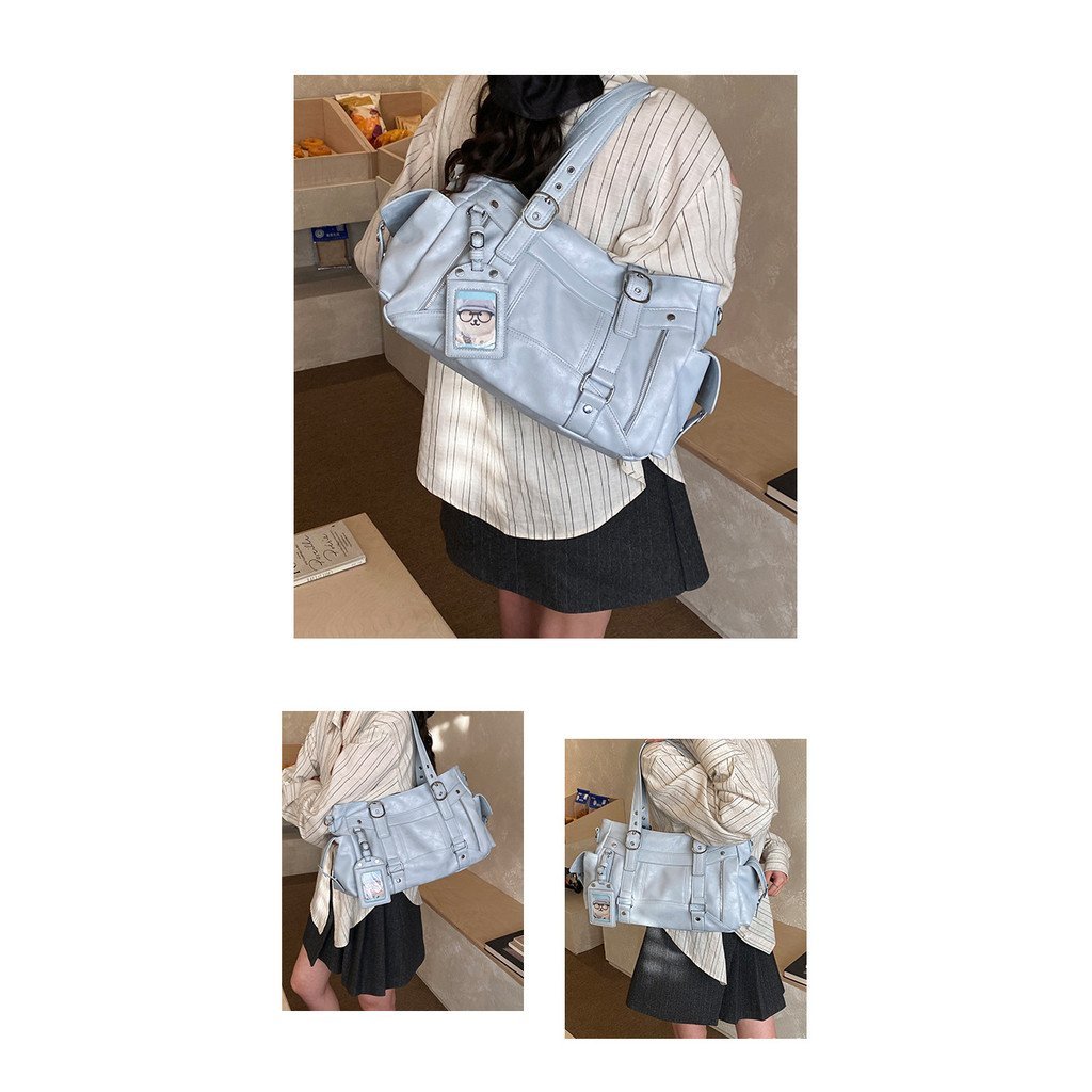 [Aria G-1] Túi Xe Máy Niche Hàn Quốc Màu Đen Ngọt Ngào Mát Hot Girl Phong Cách Di Động Messenger Đi Lại Túi Tote Dung Tích Lớn Nữ
