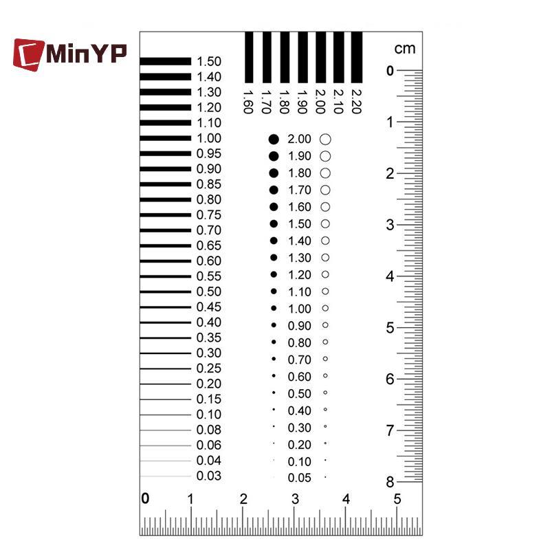 CMinYP Huy Hiệu Đồng Hồ Đo Vết Stain card Thước Đo Điểm Dây Thước Phim Vết Bẩn Tương Phản Thước Glory