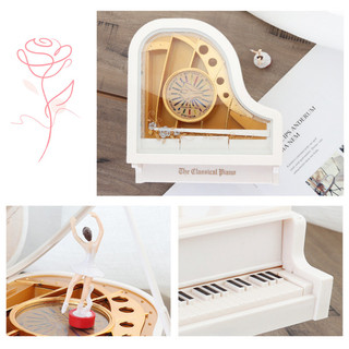【BabyJoy】Mô hình đàn piano retro kèm vũ công,trang trí bàn làm việc và phòng khách,quà tặng ý nghĩa