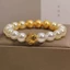 Vòng tay ngọc trai chuyển màu phong cách mới dành cho nữ - Golden Cat Charm - Tối giản sang trọng - Trang phục hàng ngày & Bestie