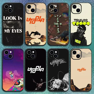 TP-1 Anime T-Travis UTOPIA Scott Ốp Lưng Điện Thoại 11 12 13 14 15 16Pro Max Mini Plus Cổ Điển Màu Đen Vỏ Mềm