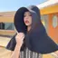 SQ3 Mũ chống nắng phủ sóng toàn diện có nắp cổ nữ Vành rộng chống tia cực tím Khăn choàng bảo vệ mũ nón QS3