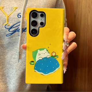 Ốp lưng Sleeping Cat Pattern s26ultra thích hợp cho Samsung s26 s22u s23 plus s23FE s24 s25 plus A55 A56 A36 ốp lưng điện thoại di động