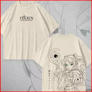 GC1 Frieren Beyond Journeys End Unisex Xu Hướng Thời Trang Mùa Hè Áo Thun Anime Tay Ngắn Top GC1