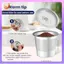 Bộ vỏ cà phê tái sử dụng 2 gói bằng thép không gỉ cho 1.0, K-Cups có thể tái sử dụng cho, cho các Pod tương thích