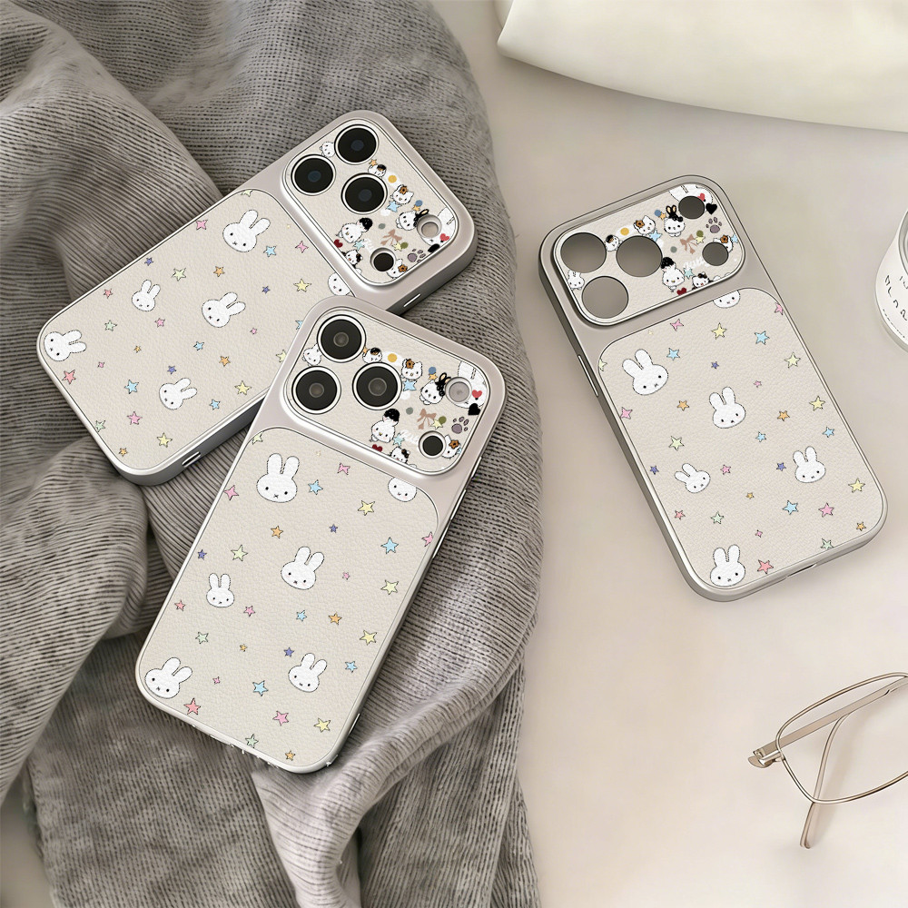Vỏ lưng iPhone 17/16/15/14 Pro Max thỏ Miffy chấm bi dễ thương chống va đập