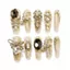 Sang Trọng Bướm Bóng Nhiều Màu Sắc Zircon Bướm Starlight Mùa Thu Làm Trắng Da Nguyên Chất Handmade Đeo Móng Tay Kim Cương Móng Tay Trung Thu Lễ Hội Quà Tặng