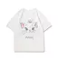 Mary Cat Áo Thun Nữ Tay Ngắn Hoạt Hình Ngắn Top Thiết Kế Cảm Thấy Hợp Thời Trang Dễ Thương Top Nam Nữ Cùng Phong Cách