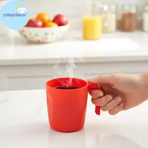 Pufangbliss Trẻ Em Nhựa Không Thể Phá Vỡ Cắm Trại Cốc 1 Cái Dễ Dàng Giữ Tay Cầm Cốc Nhẹ Dã Ngoại Ngoài Trời Du Lịch Bộ Đồ Ăn VN
