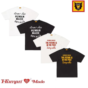 Hàng sẵn có Cặp đôi Top Unisex HU MAN tối giản in họa tiết chữ cái Mỹ dáng rộng 100% Áo thun ngắn tay cổ tròn Cotton cao cấp