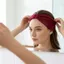 Băng đô ren PYCOU, Băng đô co giãn họa tiết hoa màu trơn, Phụ kiện tóc ren hoa rỗng