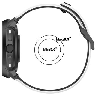 Dây đeo đồng hồ silicon hai tông màu 22mm cho Suunto Dọc 2 / Race 2 S / Run / Ocean / 9 Peak Pro Watch Dây đeo đồng hồ thông minh thay thế