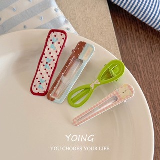 Yoing / Phong Cách Mới Dễ Thương Chấm Bi Nơ Tóc Nữ Gãy Tóc Mỏ Vịt Kẹp Phụ Kiện Tóc