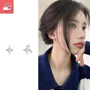 Bông tai nữ đa năng cá tính thời trang bất đối xứng bạc bốn sao