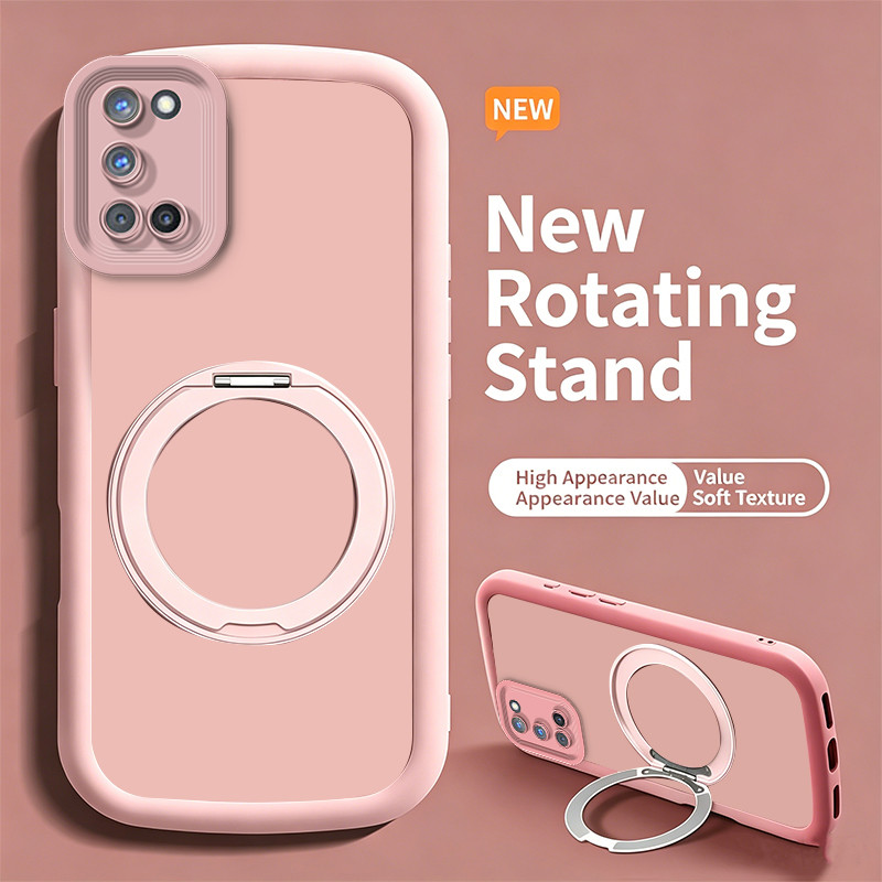 Ốp Lưng PBZZ Cho OPPO A52 A92 4G A74 A93 A54 5G Vỏ Điện Thoại Lo Âu Vỏ Mềm Silicon Chống Sốc Thiết Kế Mới Thẩm Mỹ Có Giá Đỡ Màu Hồng Dễ Thương Cho Bé Gái JTYZJ1