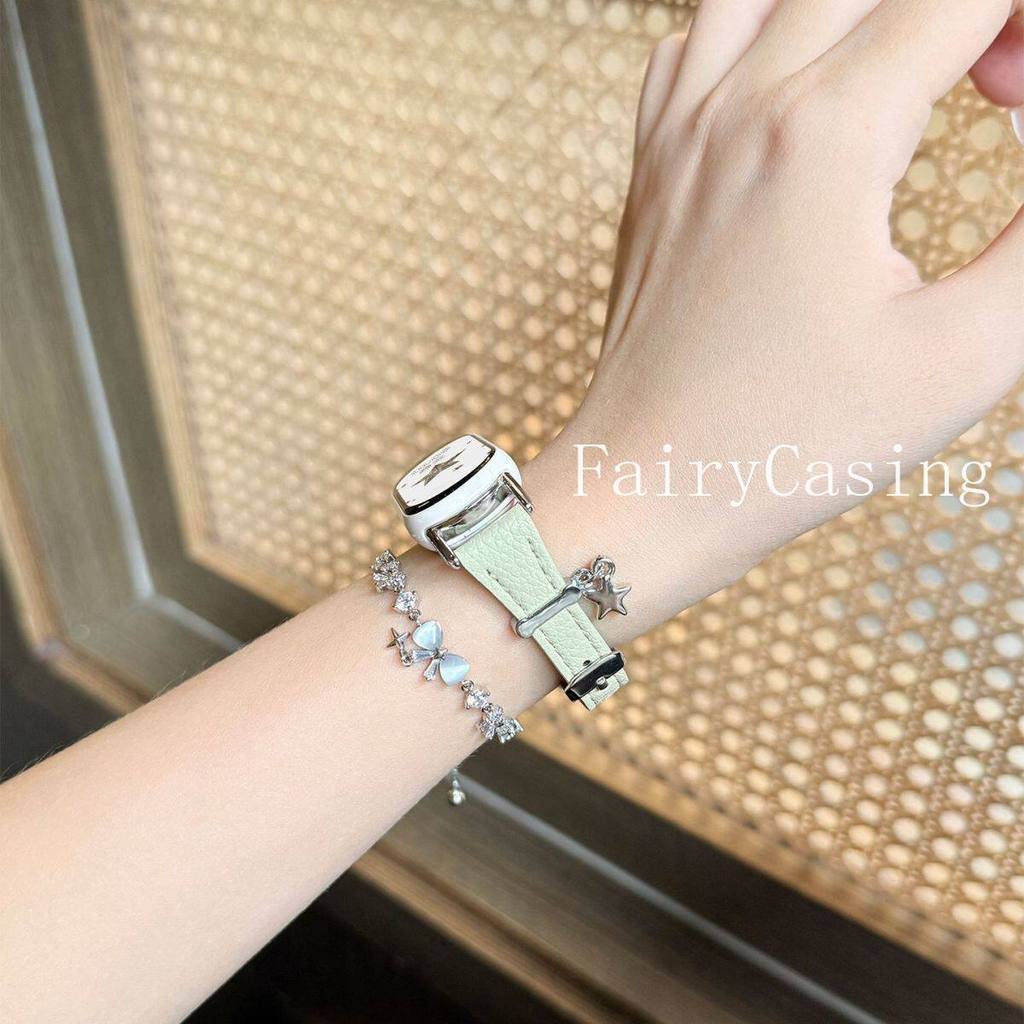 Dây đeo bằng da họa tiết Litchi cho Xiaomi Mi Band 10 9 8 7 6 5 4 3 cho Redmi Watch 6 5 4 Vòng đeo tay thay thế