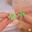 Bông tai Opal bốn lá sang trọng thời trang sang trọng dành cho nữ Trang sức dự tiệc Phụ kiện quà tặng mới