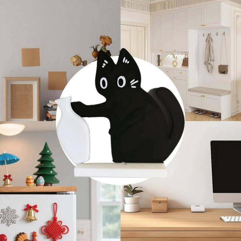 GOAY 3D In Hình Mèo Con Dễ Thương Hình Đơn Giản Để Bàn Trang Trí Tủ Lạnh Nam Châm VN