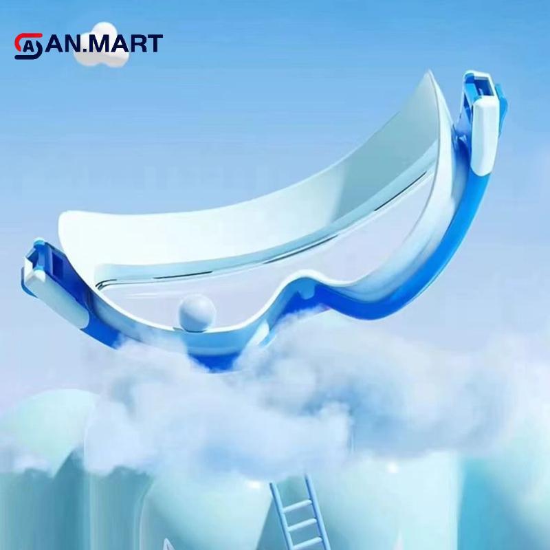 AN.MART Kính lặn chuyên nghiệp khung lớn chống thấm nước và chống sương mù trực tuyến phổ biến, kính bơi người lớn VN