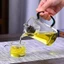 Nhỏ Màu Xanh Cam Ấm Trà Xoay Xiaoyao Nồi Kính Chịu Nhiệt Tay Cầm Bằng Gỗ Lọc Tích Hợp Fair Cup Kung Fu Trà Biển