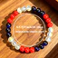 Vòng tay đính cườm đa năng Unisex - 8mm 3 màu (Đỏ / Xanh / Trắng) Handmade - Thu hút sự giàu có & thịnh vượng