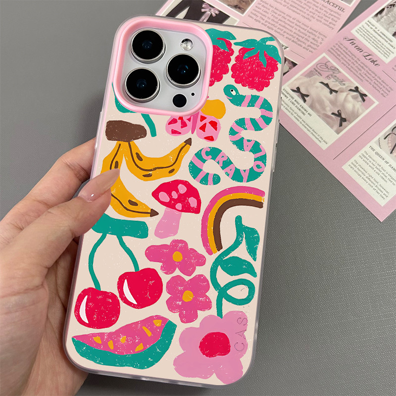 Ốp điện thoại cho iPhone 17/16 Pro Max (15/14/13/12/11) - Chữ cuộn kiểu phòng tập thể dục