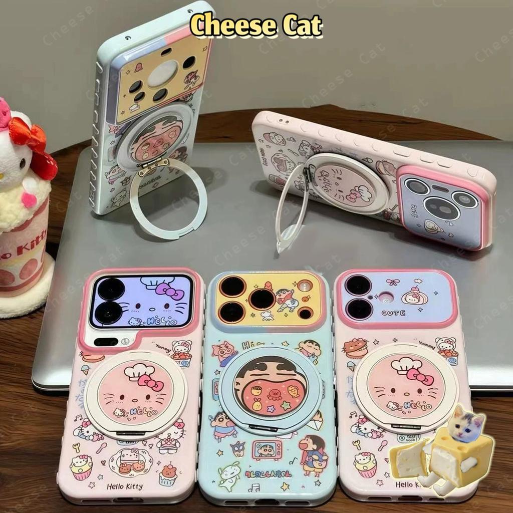360 Độ Giá Đỡ Điện Thoại Đầu Bếp Kitty Ốp Điện Thoại Cho iPhone Dành Cho iPhone 14 13 12 11 15 Plus 16 17 Pro Max