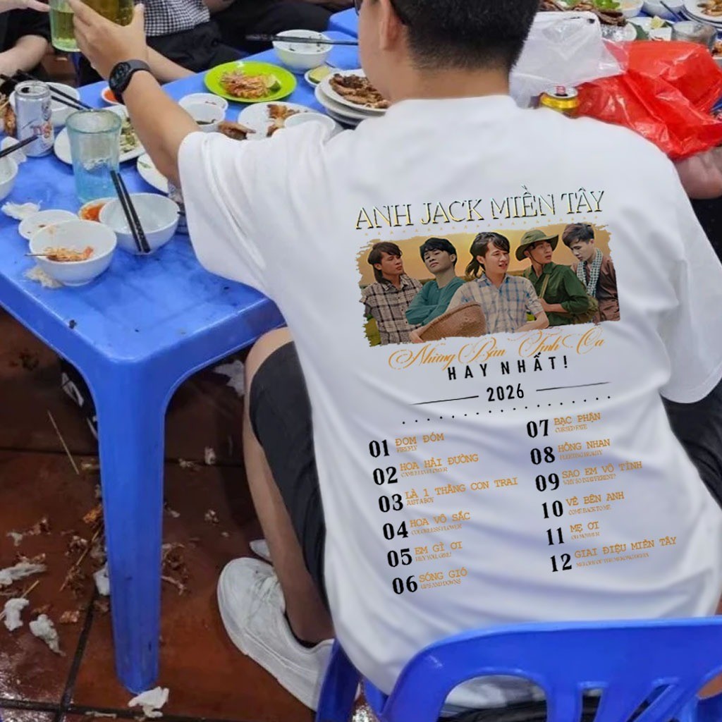 （Giao hàng 24h）Angela áo thun in nam nữ chất liệu cực đẹp, Anh Jack Miền Tây - Áo Thun In Jack 97 Trịnh Trần Phương Tuấn