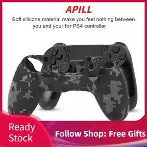 apill Brrnoo Vỏ bảo vệ cho bộ điều khiển PS4 Tay áo silicon mềm chống bụi Bộ điều khiển nắp tay cầm (Màu xám)