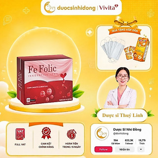 [CHÍNH HÃNG] Viên Uống Sắt Hữu Cơ Fe Folic Lipofer – Bổ Máu, Cho Phụ Nữ & Bà Bầu, Người Thiếu Máu