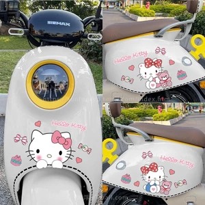 Nhãn dán xe điện sáng tạo q6 Trang trí dễ thương HelloKitty Car Block Body Scratch Sticker