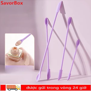 SAVORBOX Bộ 3 dụng cụ cạo chai, cạo nền mềm silicon, cạo bình dưỡng da 2 đầu thân thiện môi trường, tái sử dụng di động