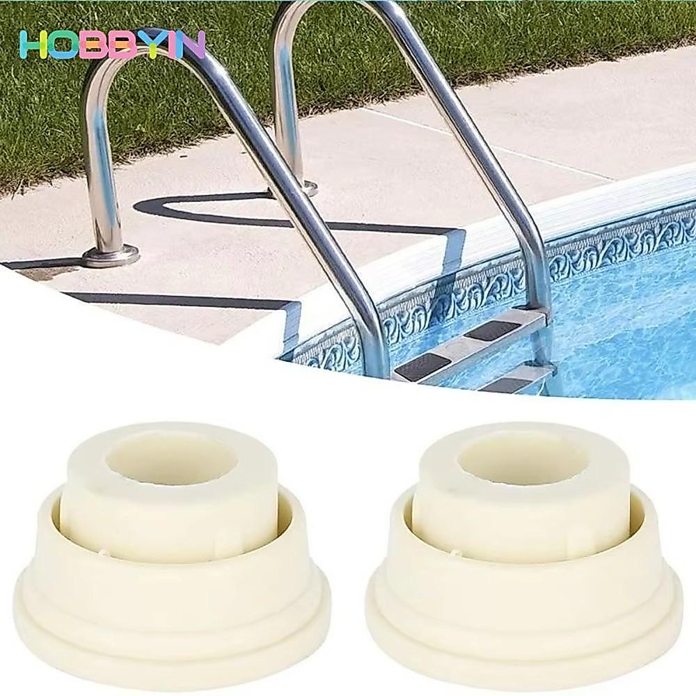 HOBBYIN Cản mũ thang bể bơi, cao su thay thế đầu cắm, bảo vệ an toàn màu trắng