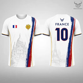 Pháp Cờ In Hình Áo nam Mùa Hè Nhanh Khô Bóng Đá Jersey Unisex Dạo Phố Thể Thao Ngắn Tay Tee Người Hâm Mộ