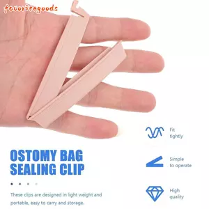 FAVORITEGOODS Kẹp túi có thể thoát nước, Dụng cụ chăm sóc sau phẫu thuật Kẹp túi Ostomy chống rò rỉ, Phụ kiện lỗ rò có thể tái sử dụng chuyên nghiệp Thanh niêm phong lỗ