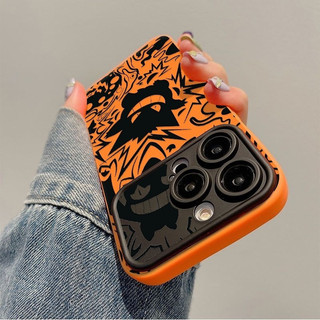 Vỏ bảo vệ ống kính Chống rách Thích hợp cho iPhone 16 ProMax 11 Pro Max 15 Pro XS 12 17 Pro Max 14 Pro 7 Plus 13 Vỏ mềm Little Monster Gengar