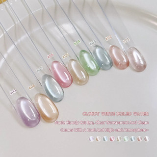 Miss Gooey Cloudy Gel Móng Tay Trắng Trong Suốt Lụa Thủy Tinh Hạt Quang Trị Liệu Cho Tiệm Nghệ Thuật