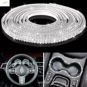ZENZON Bling Car Trim, Kim cương giả tự dính Nhãn dán cửa pha lê ô tô, Băng tạo kiểu ô tô Diamantes 5mm Phụ kiện nội thất ô tô