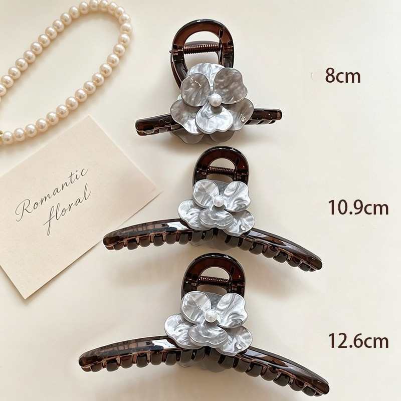 Đơn Giản Cao Cấp Retro Cánh Hoa Lấy Kẹp Nữ 2026 Phong Cách Mới Kích Thước Lớn Cua Móng Vuốt Tóc