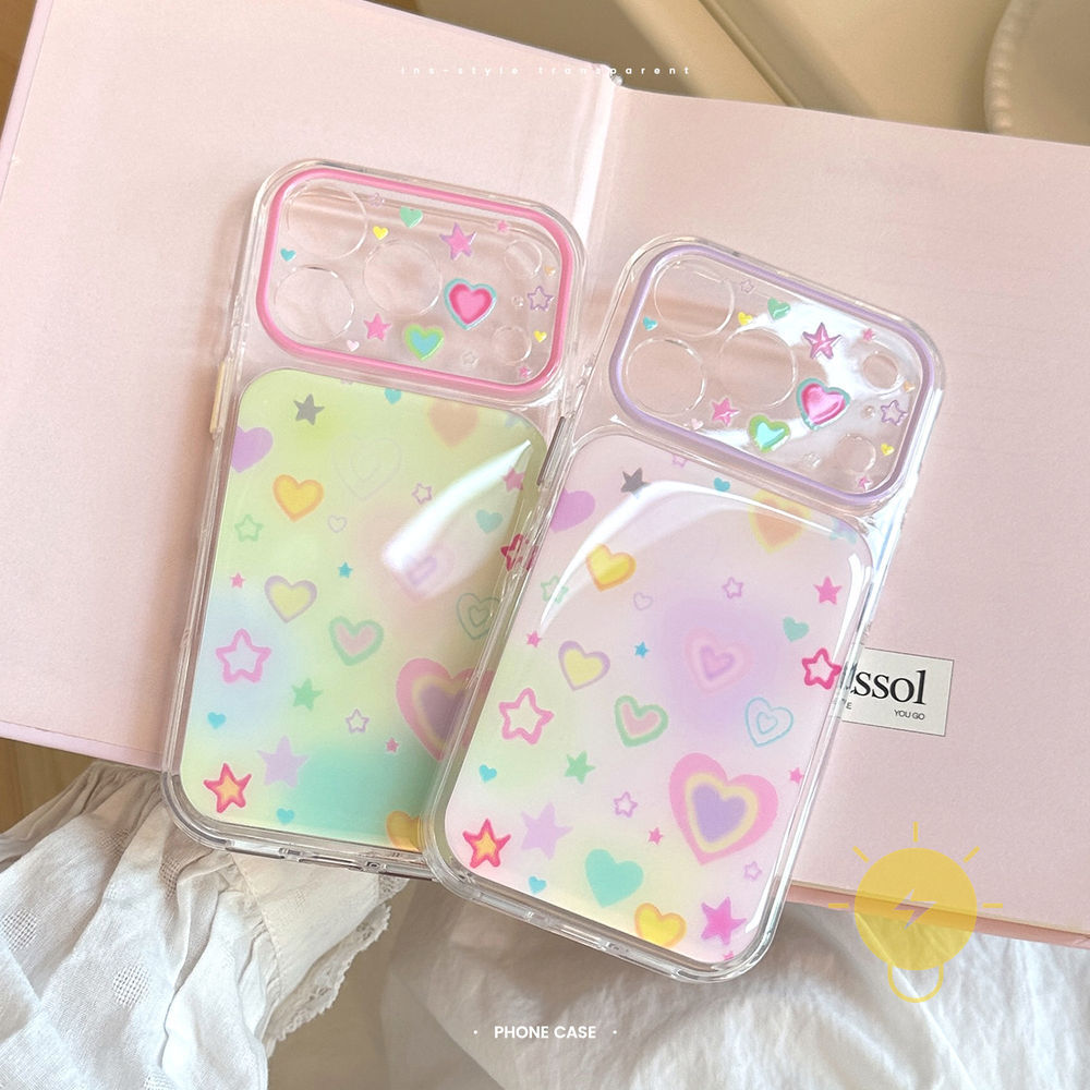 Phone Case For iPhone 17 Pro Max 16 15 14 TPU Transparent Aesthetic Korean Cute